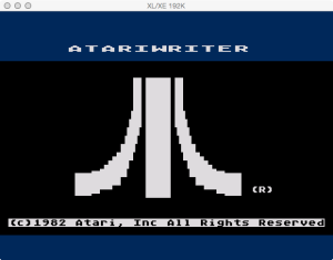 AtariWriter Boot Splash Original