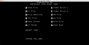 AtariWriter 80 Error STL
