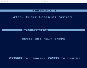 AtariMusic I 0 0 Menu